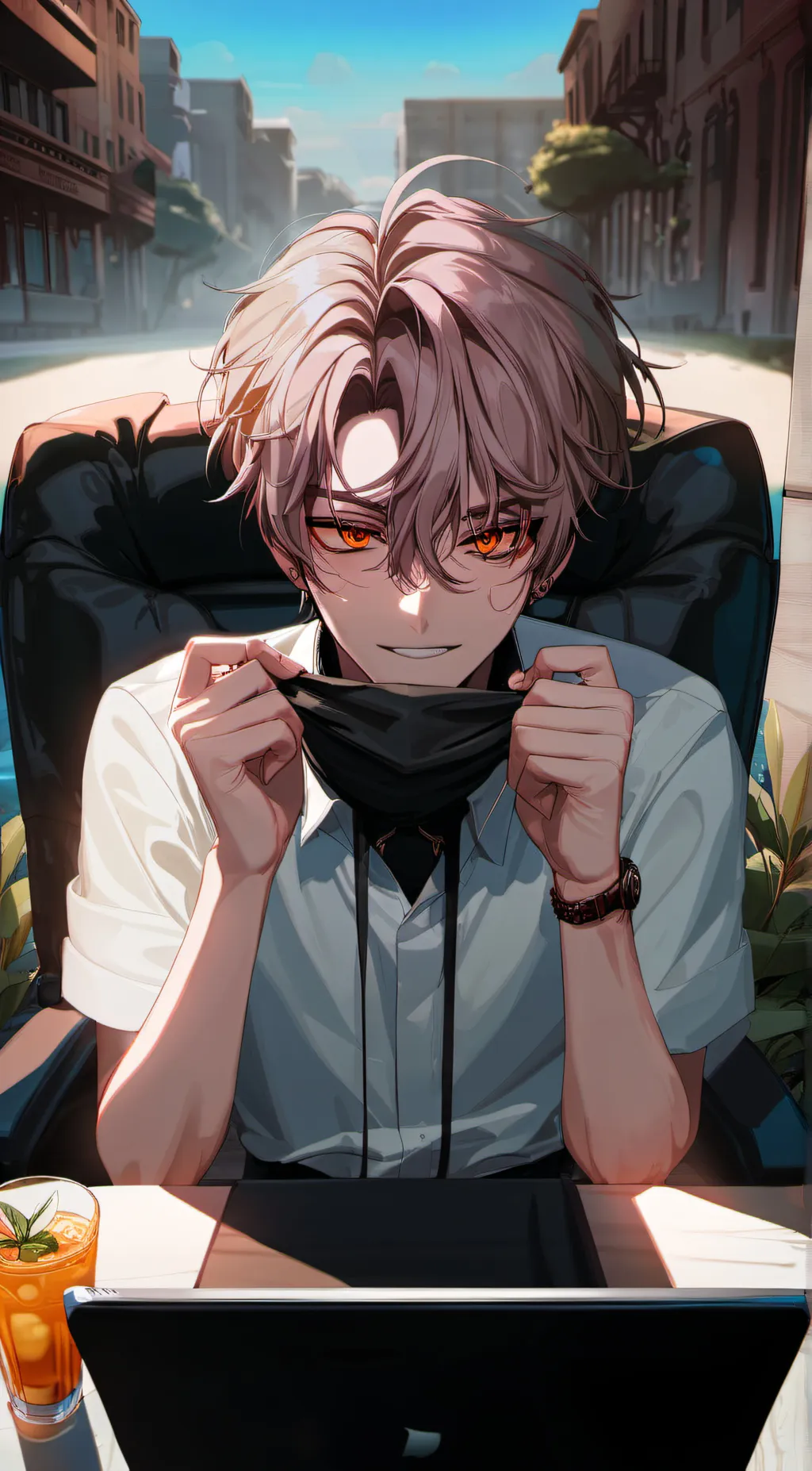 ai character: Simon  background