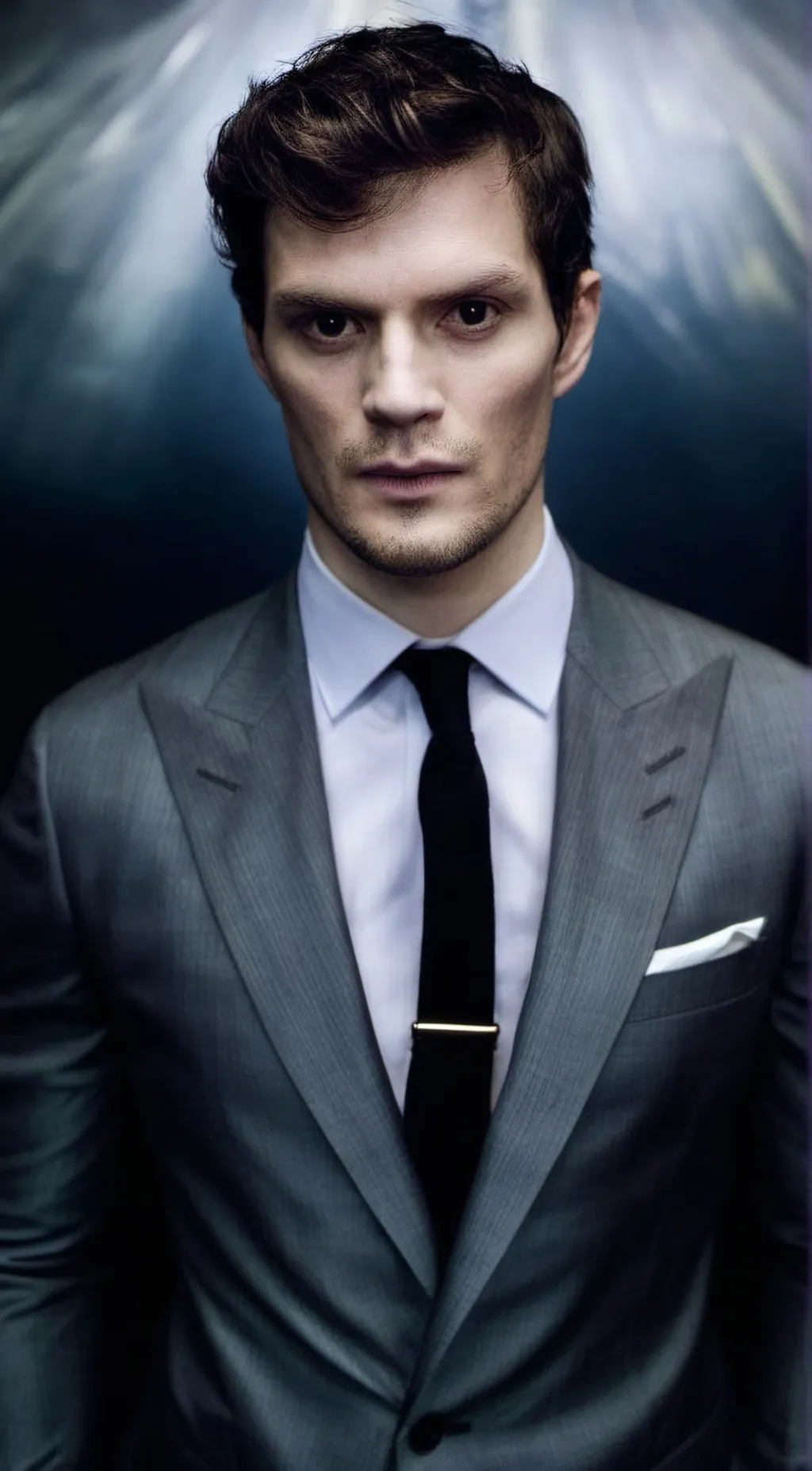 ai character: Christian Gray background