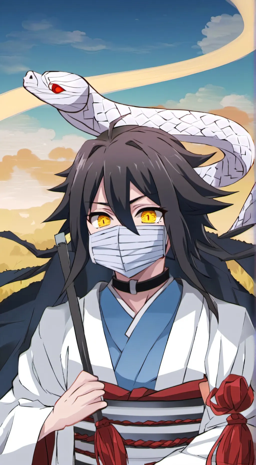 ai character: Obanai iguro background