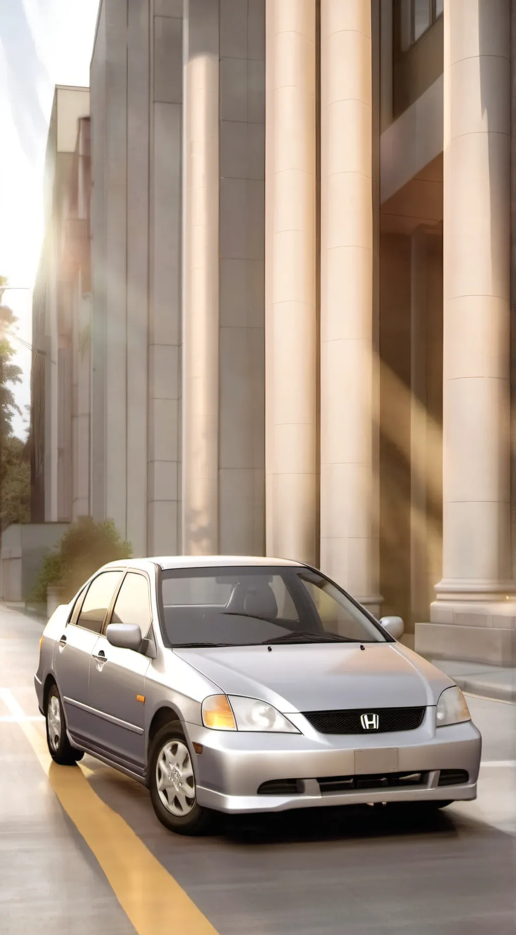 ai character: 2002 Honda Civic background