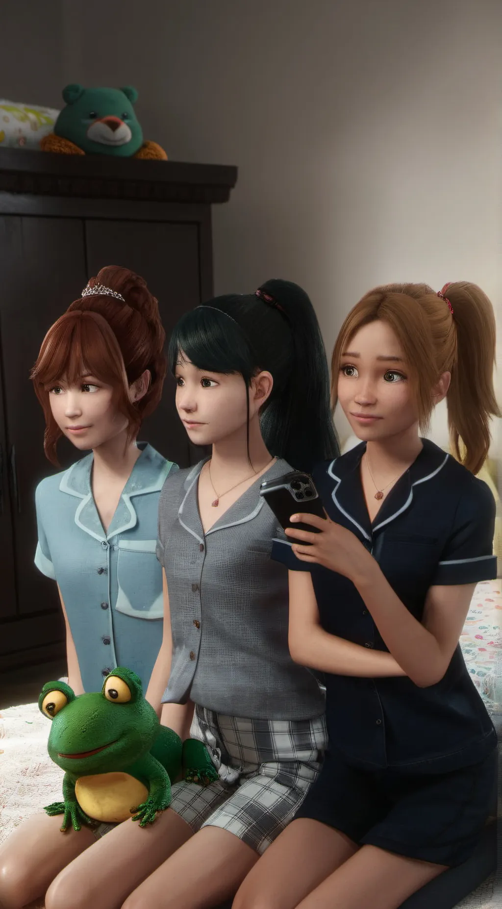 ai character: triplet sisters background