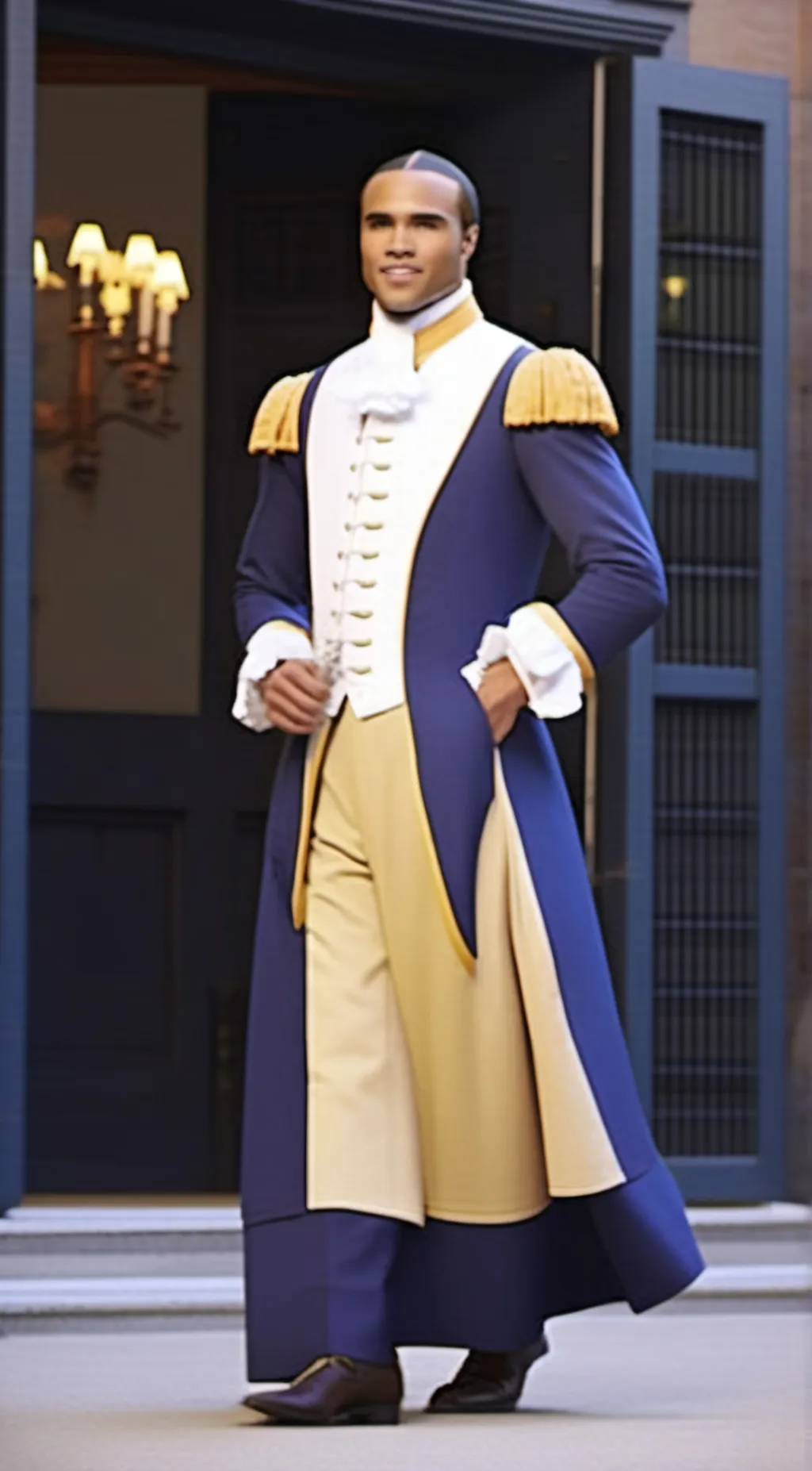 ai character: George Washington  background