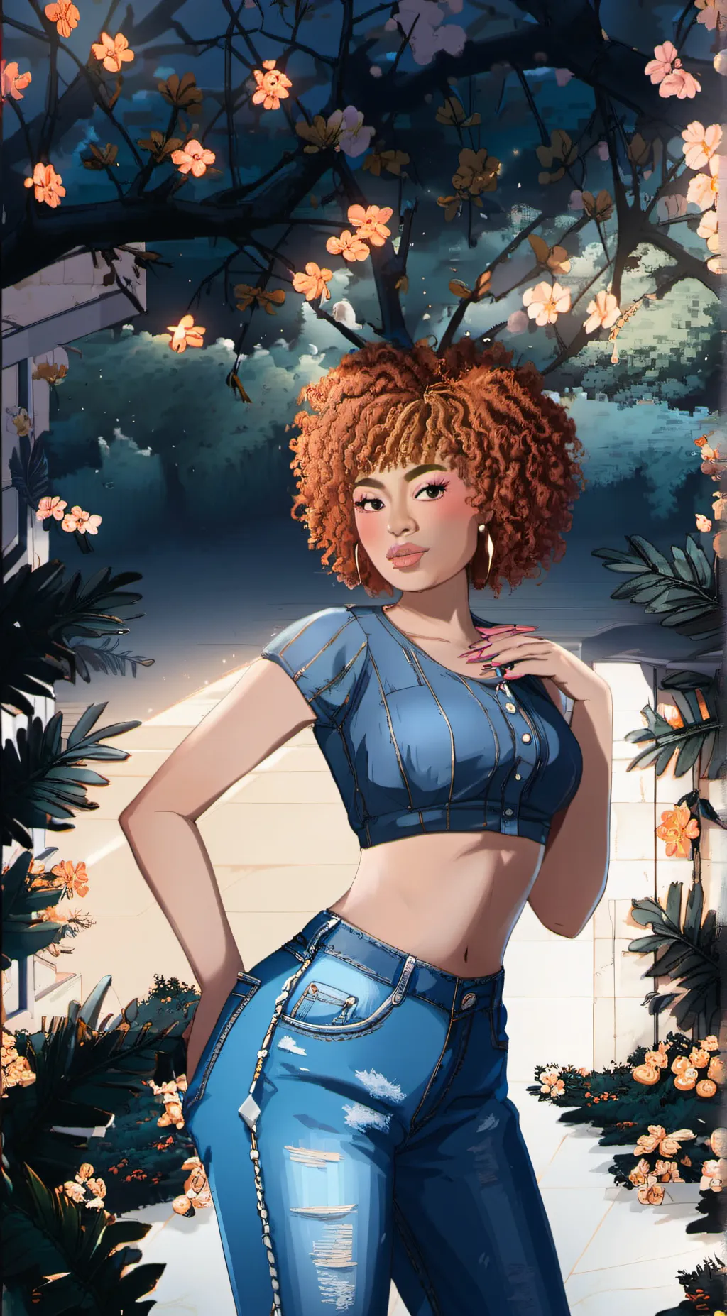 ai character: Ice spice  background