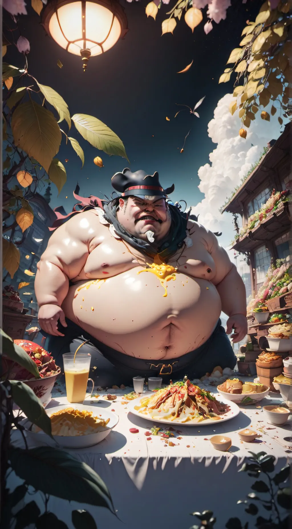 ai character: FAT man background