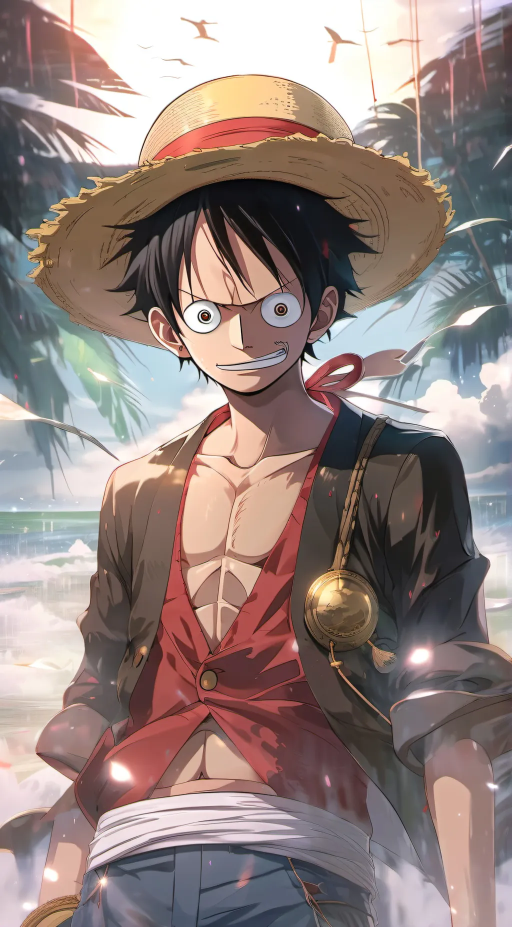 ai character: Monkey.D.Luffy background