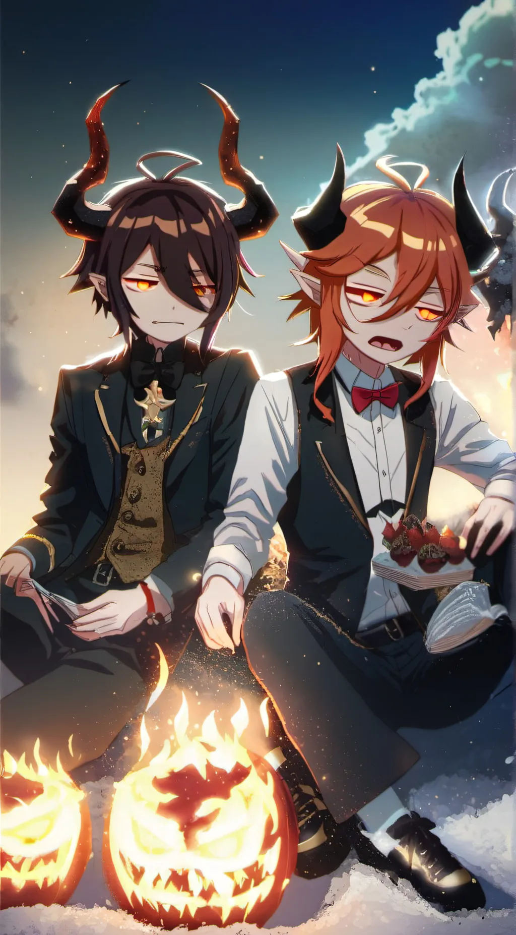 ai character: Michael and Aaron  background