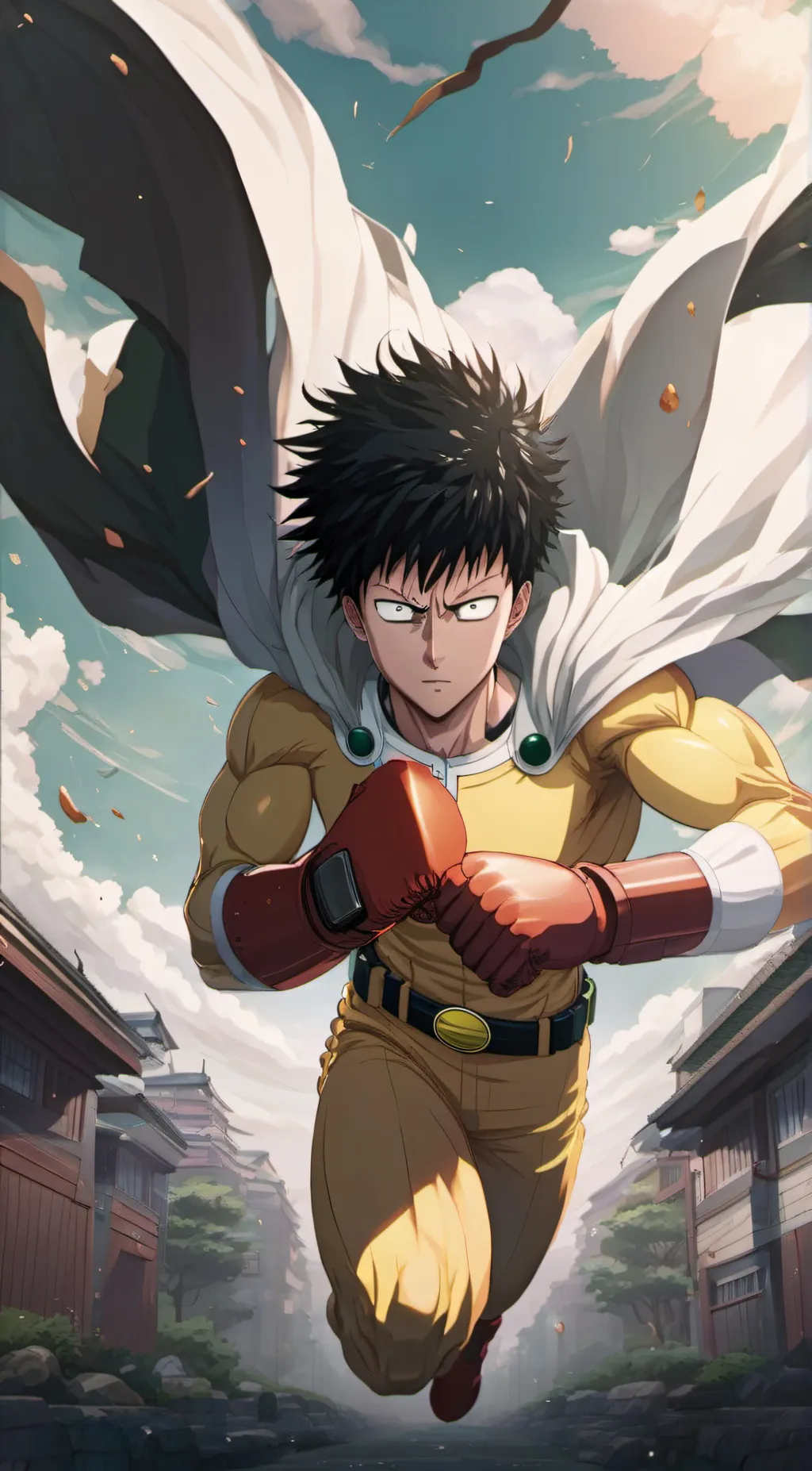 ai character: saitama  background