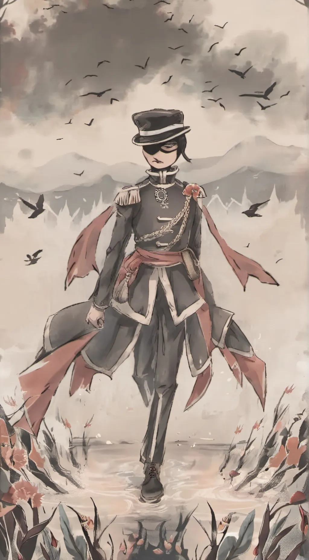 ai character: Ze third riech background