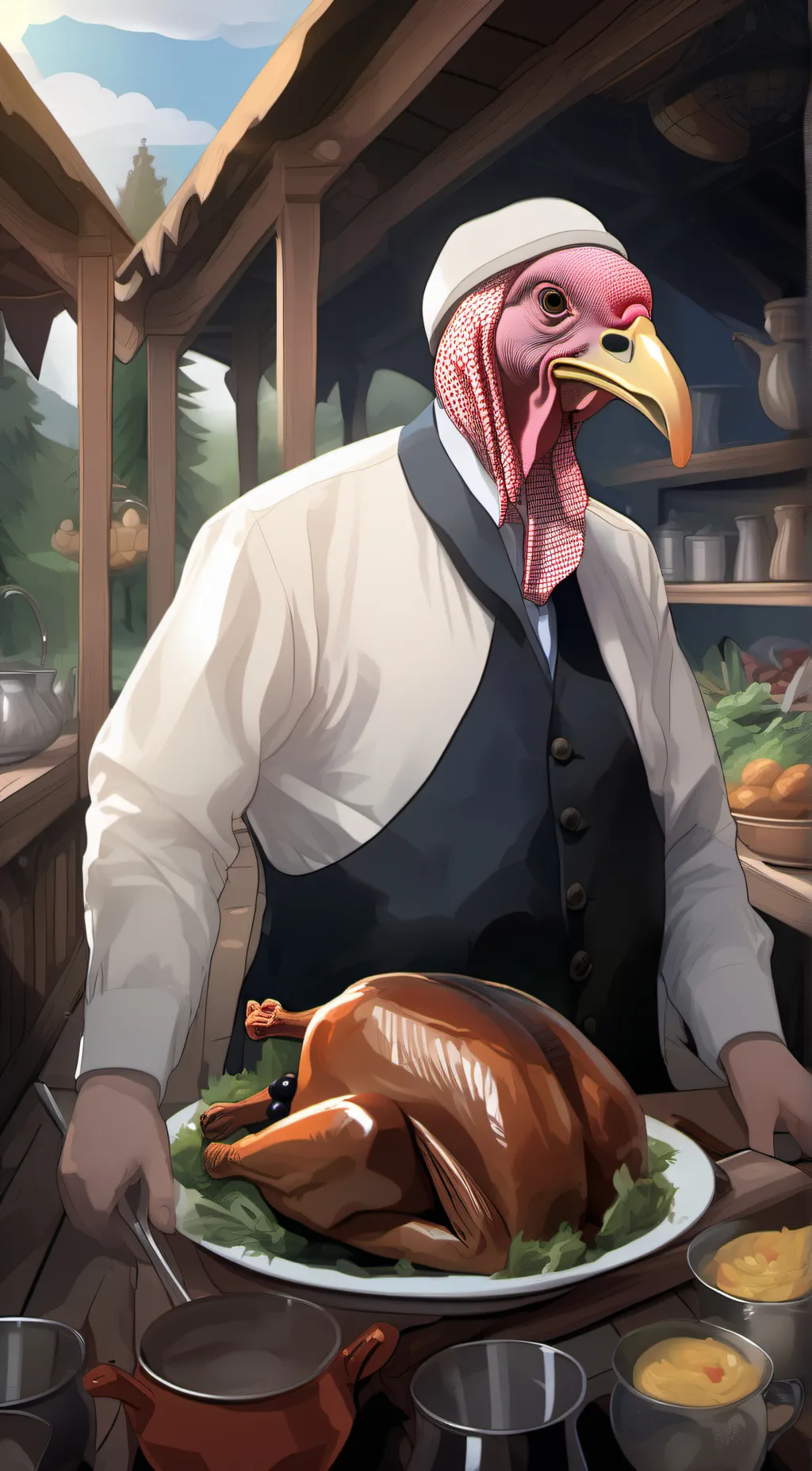 ai character: turkey background