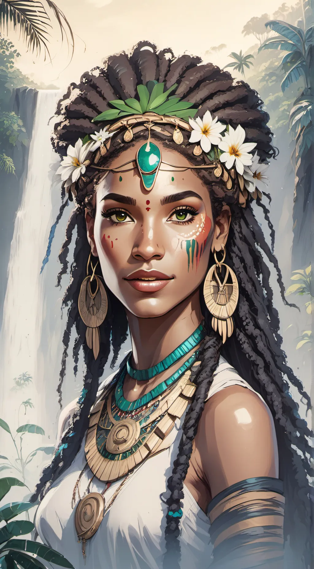 ai character: Atabey Goddess background