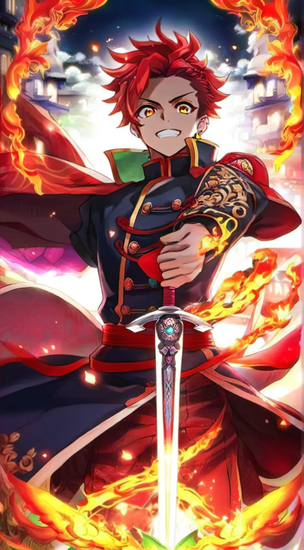 ai character: Tanjiro Kamado background
