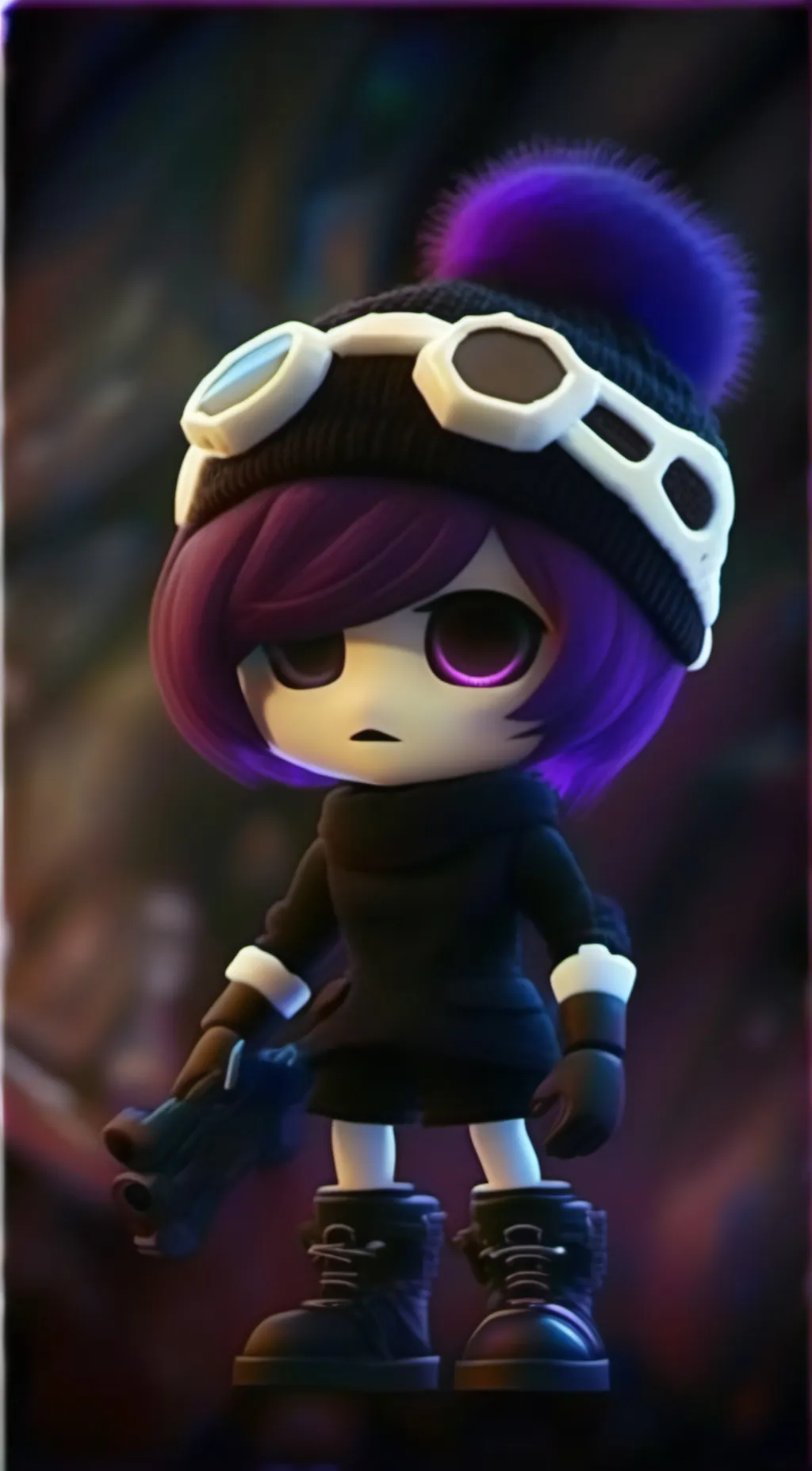 ai character: giant uzi background