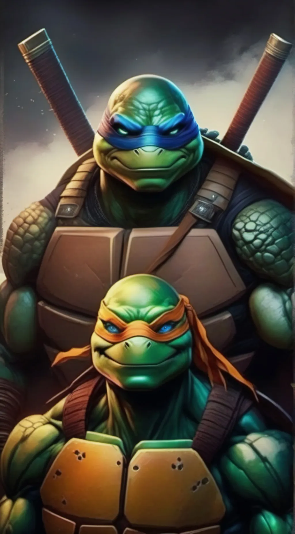 ai character: leo and mikey background