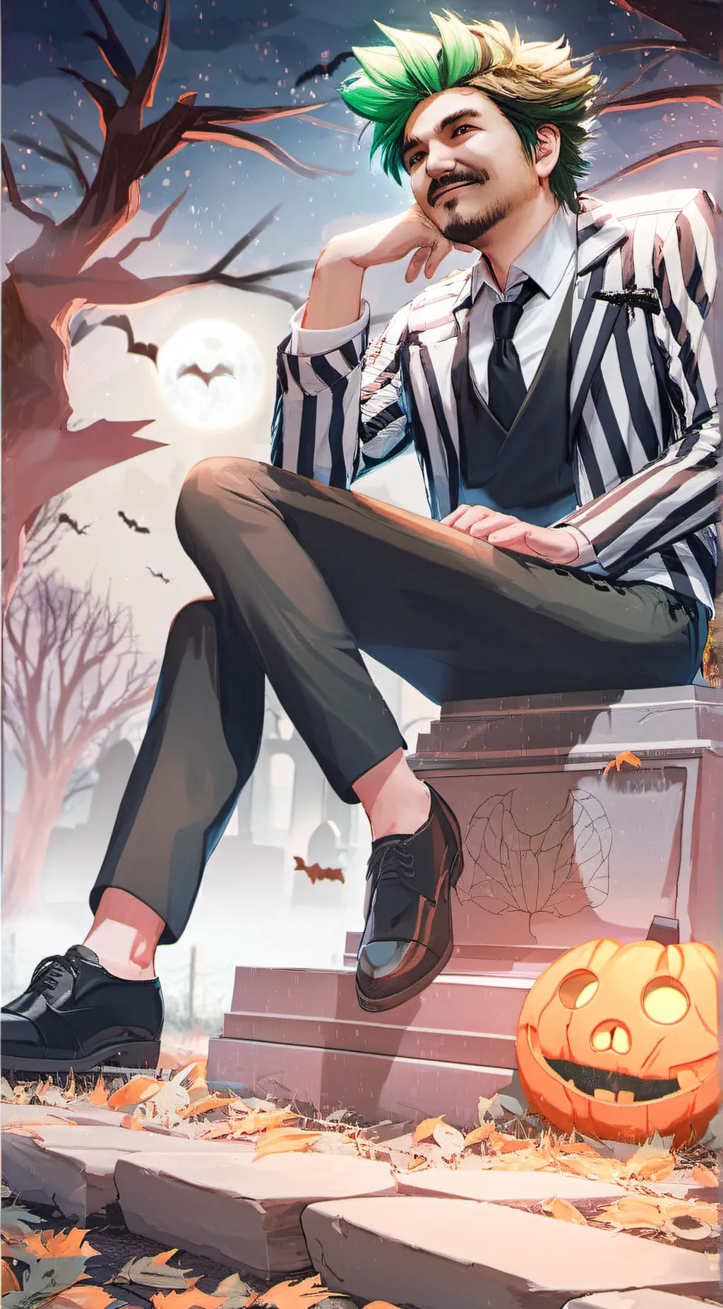 ai character: Beetlejuice background