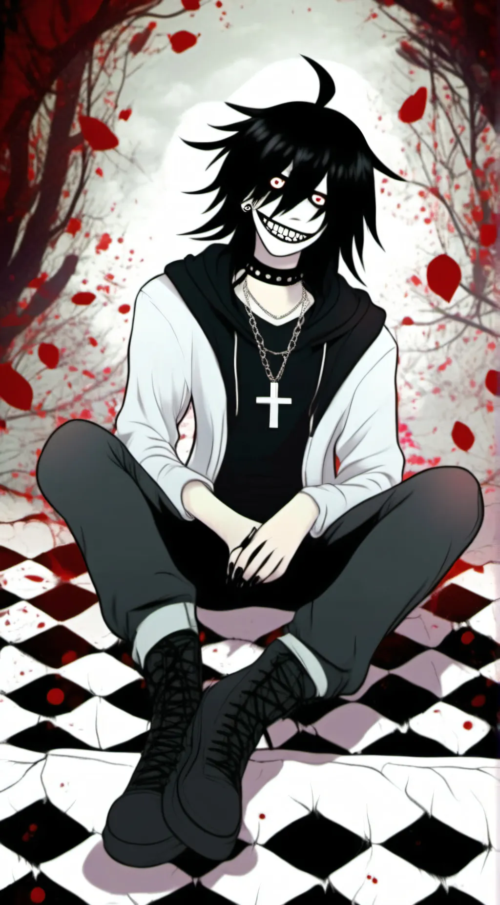 ai character: Jeff The Killer  background