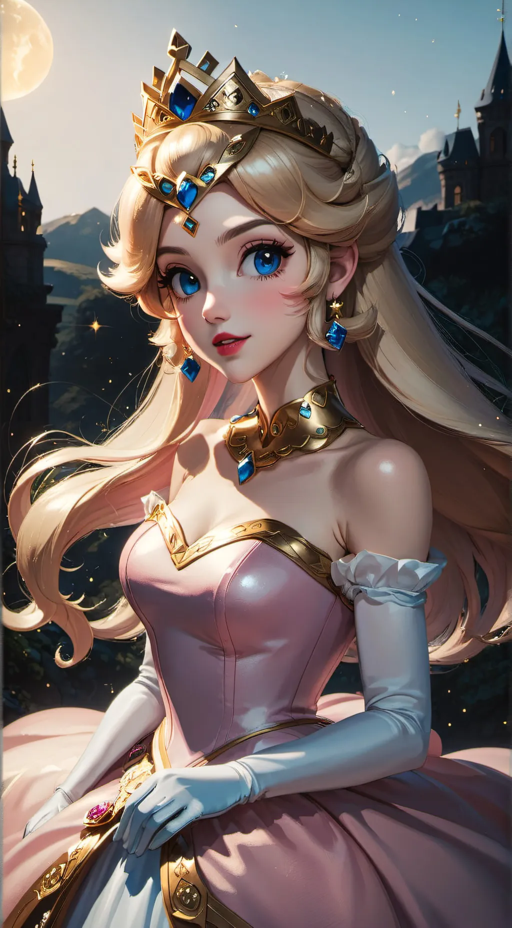 ai character: 🍑Princess Peach🍑 background