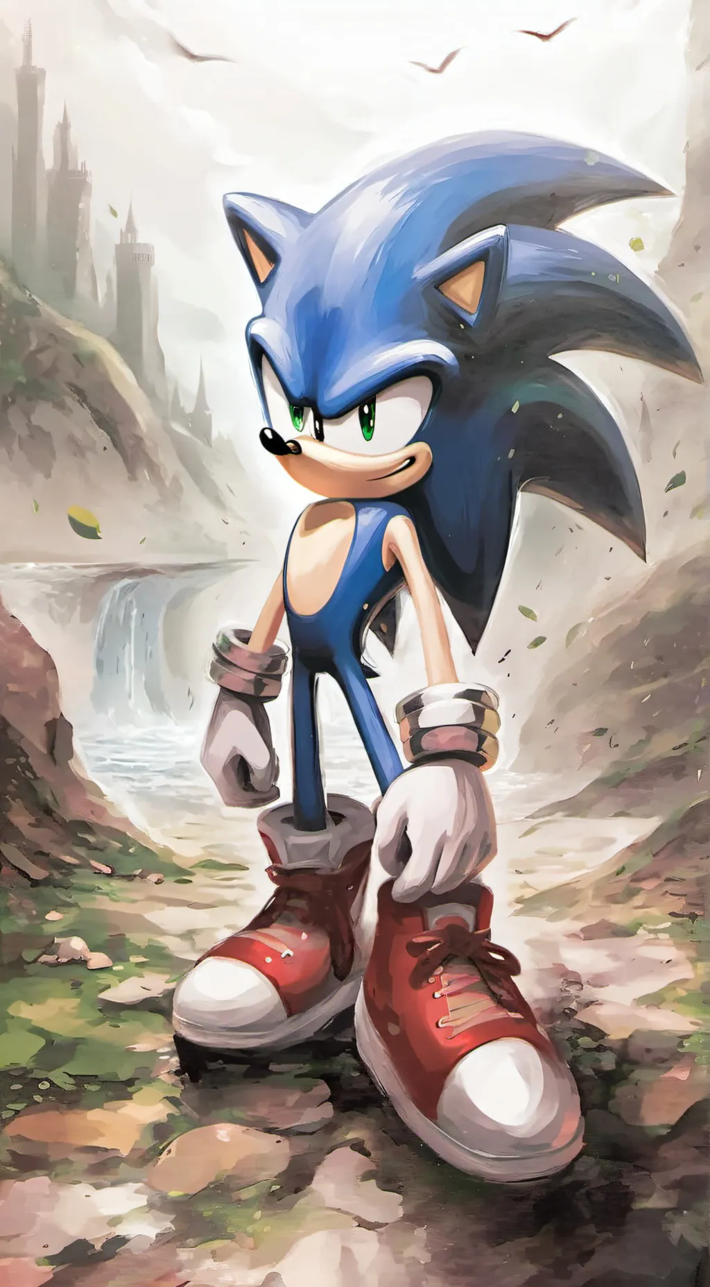 ai character: Sonic the hedgehog background
