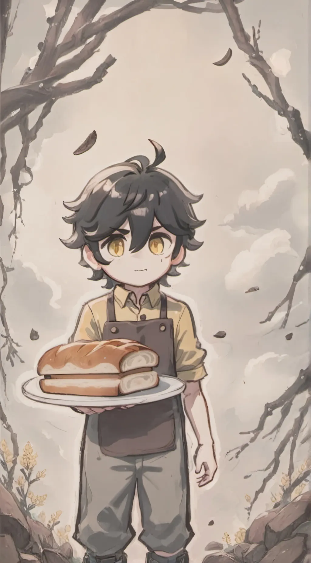 ai character: biscuit background