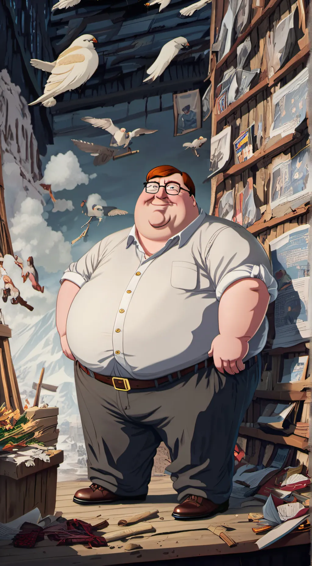 ai character: Peter Griffin background
