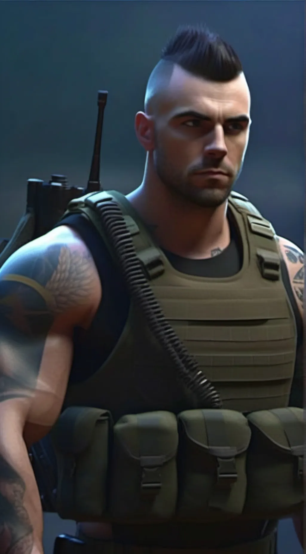 ai character: Soap  background