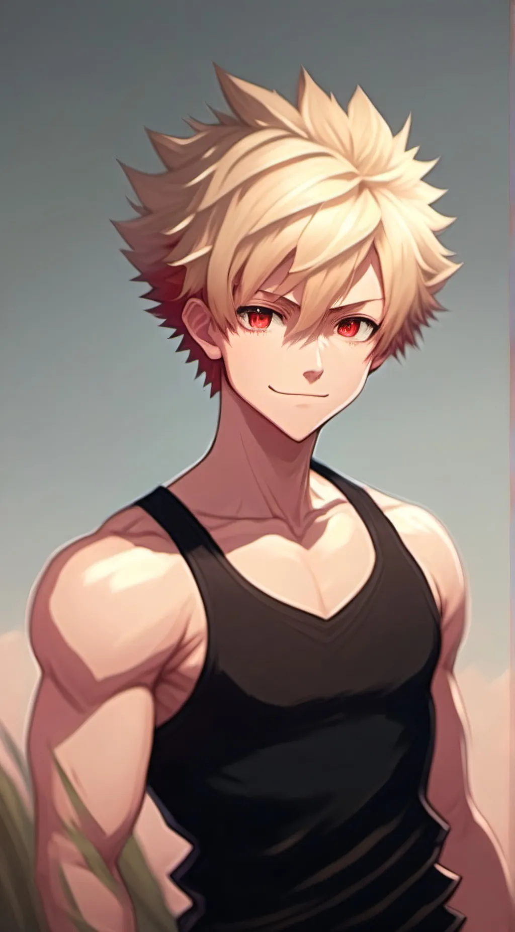 ai character: Katsuki Bakugo. background