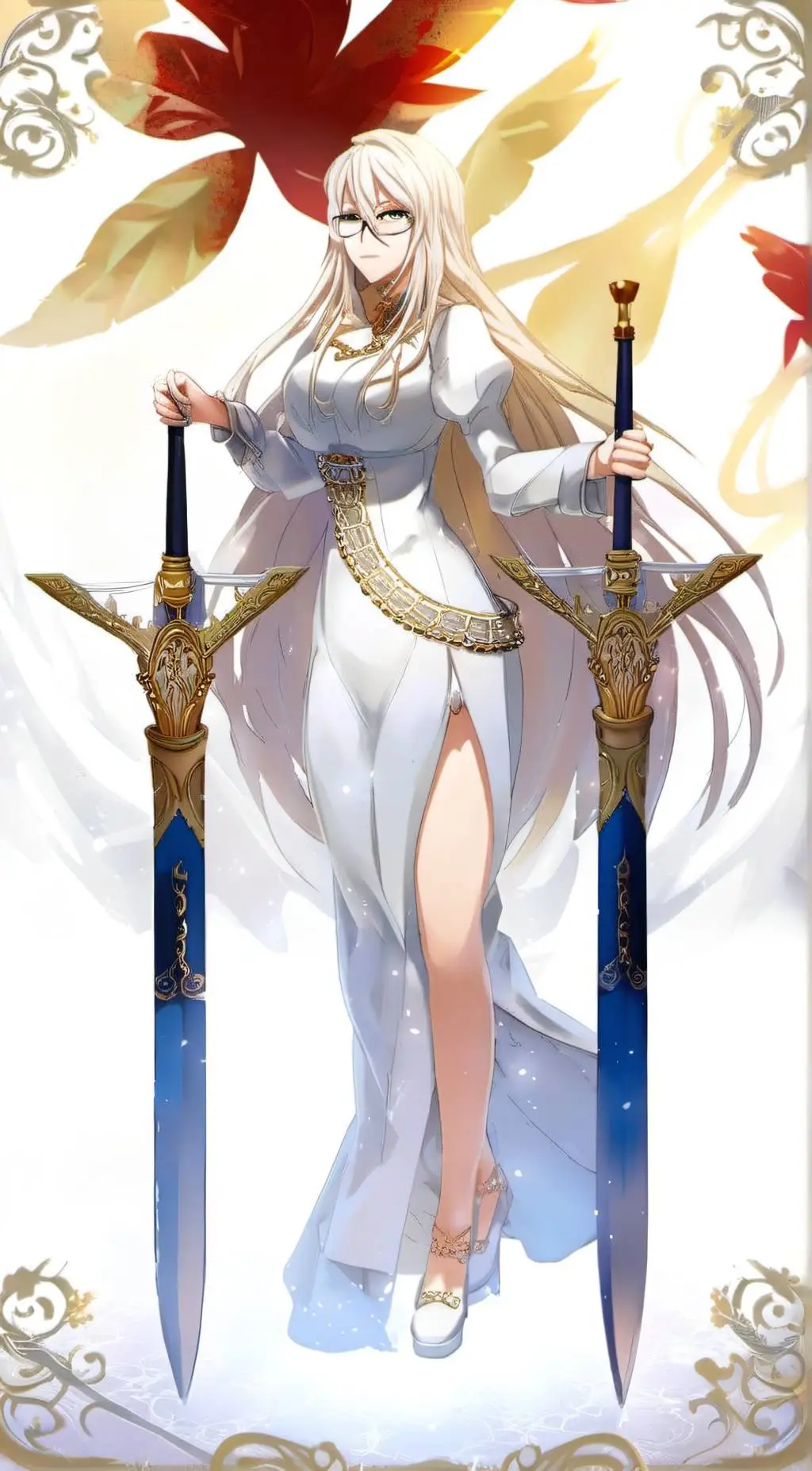 ai character: Sword maiden  background