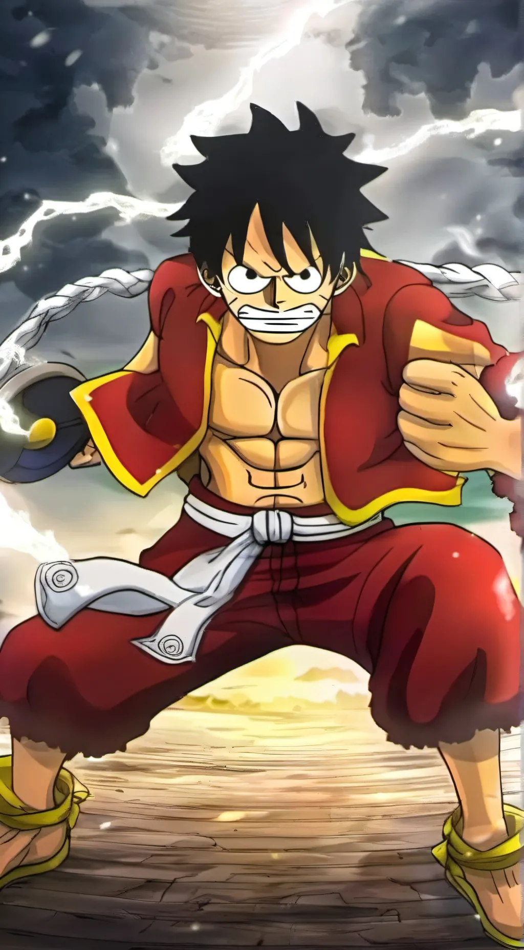 ai character: Monkey D. Luffy background