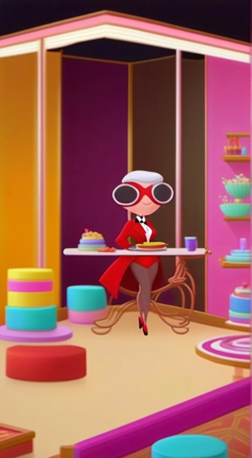 ai character: tadc bubble background