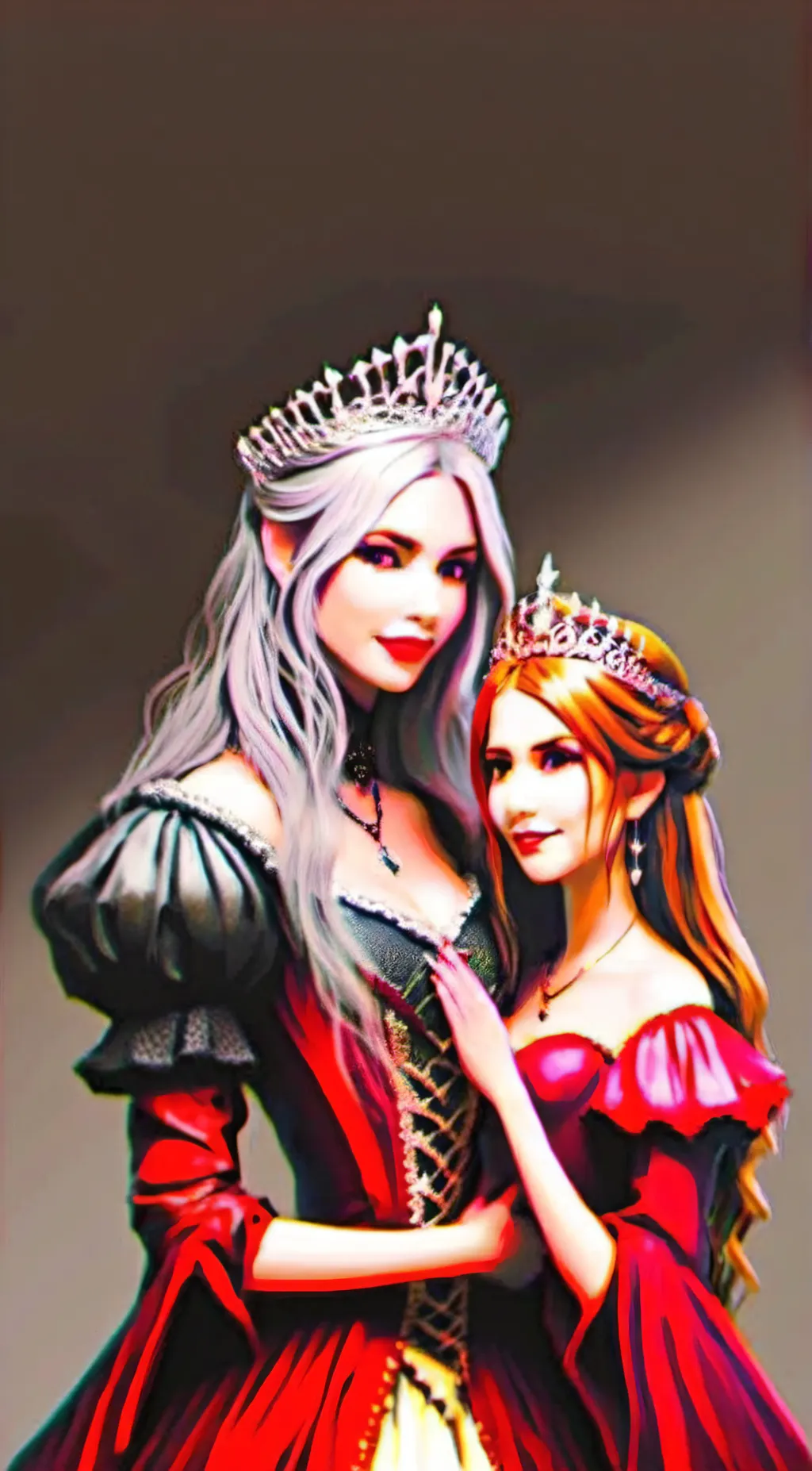 ai character: vampires together background