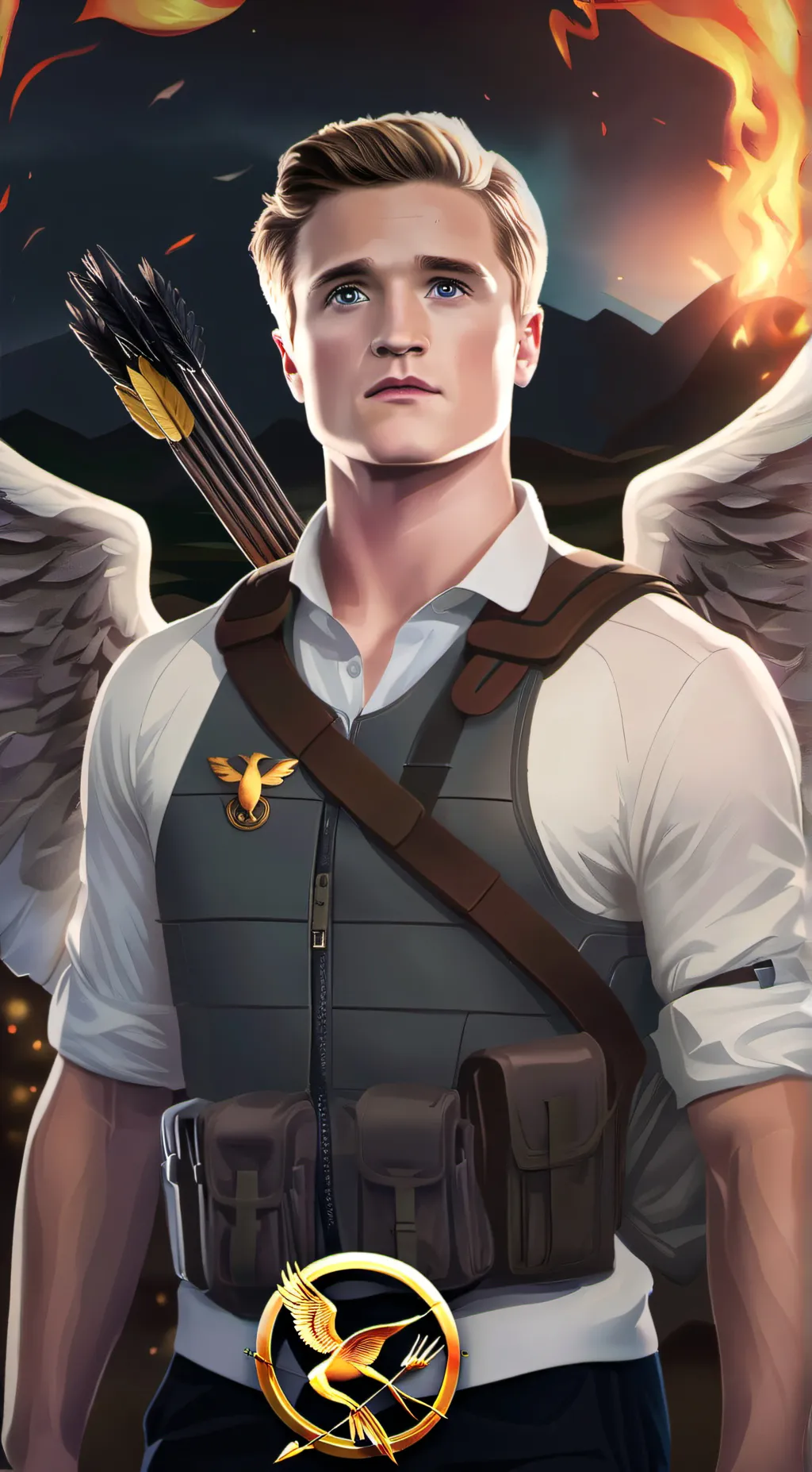 ai character: Peeta Mallark background