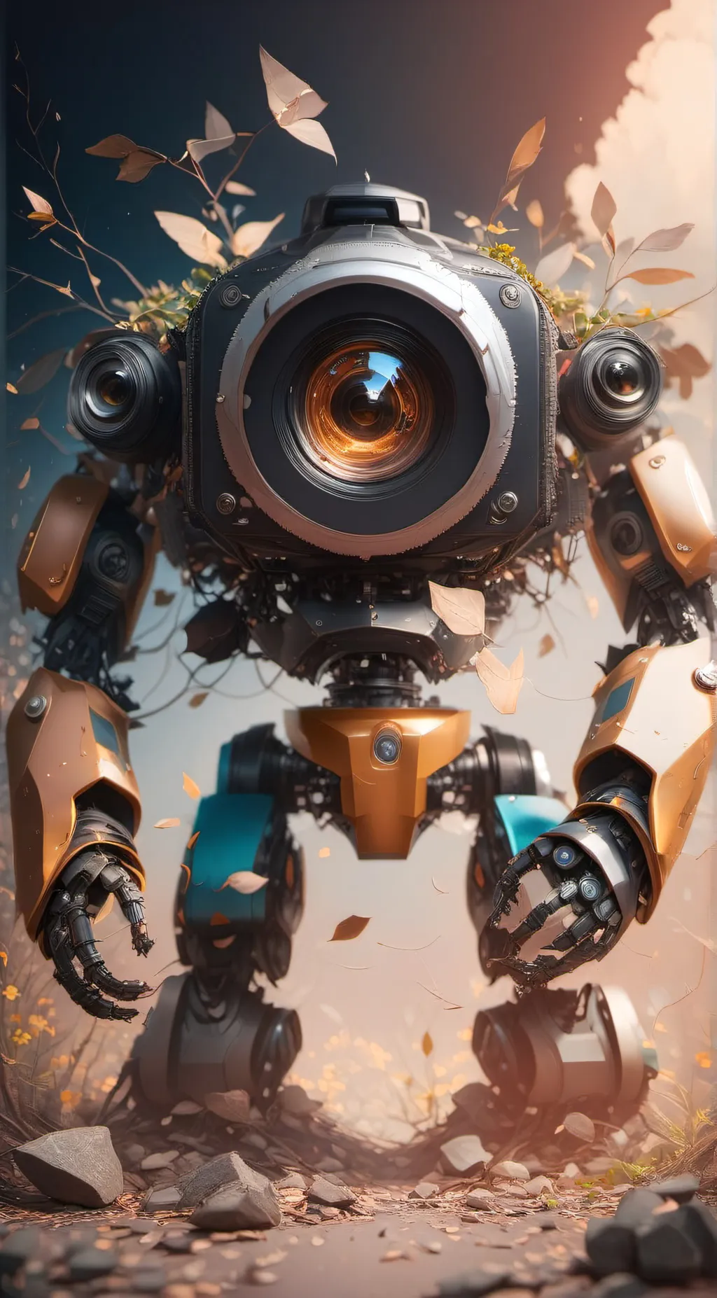 ai character: titan camera man background