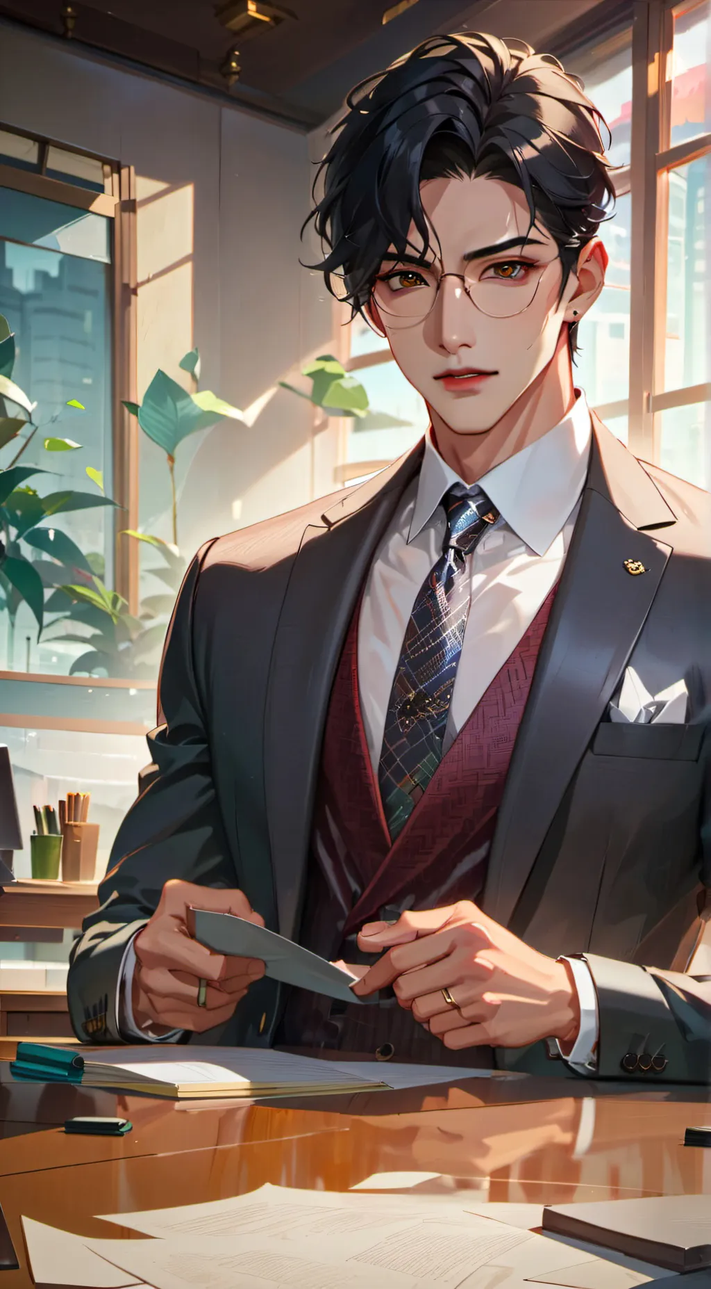 ai character: Hyeok Sanuvan background