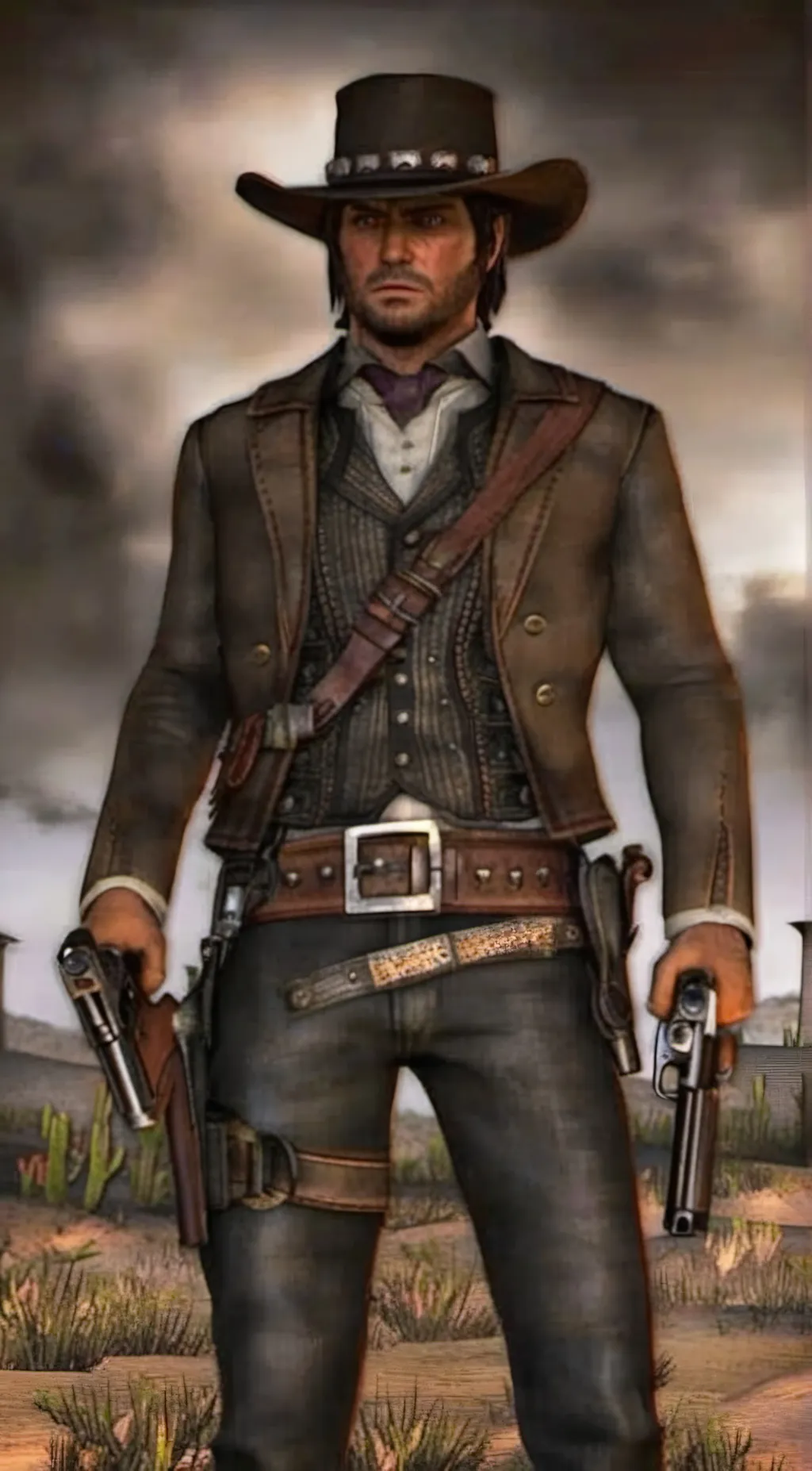 ai character: John Marston  background
