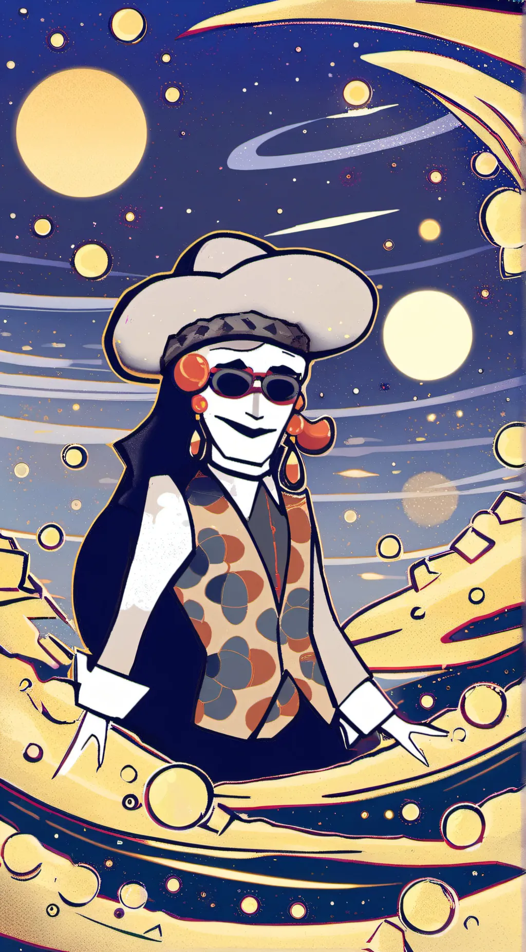ai character: moon drop  background