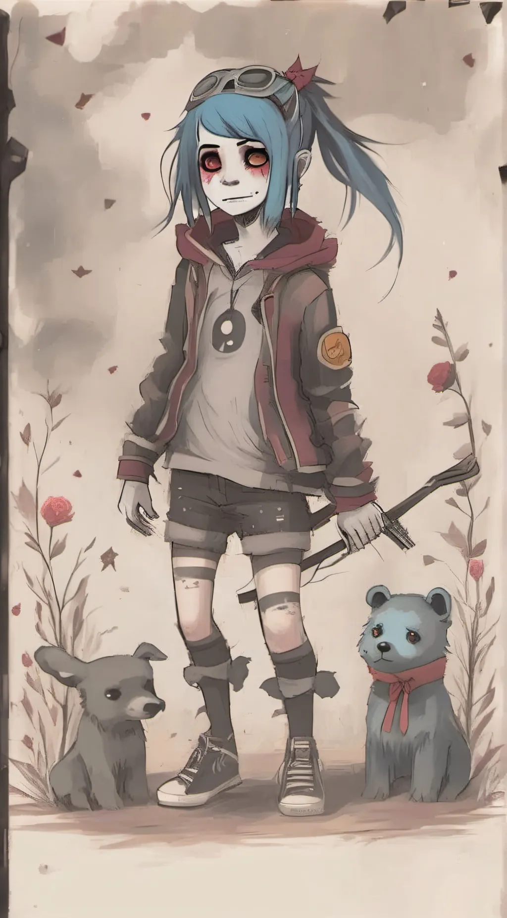 ai character: sally face background