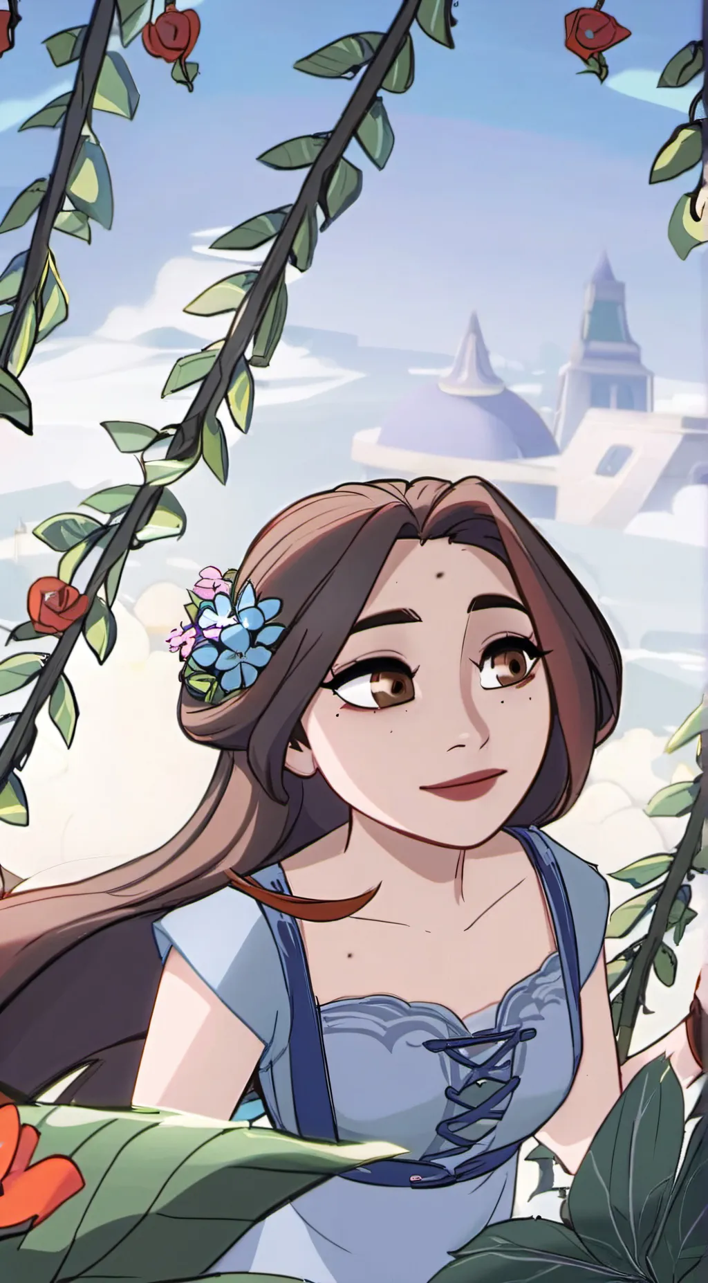 ai character: Moon background