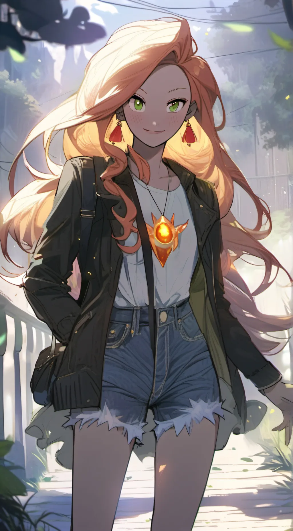 ai character: Flame princess background