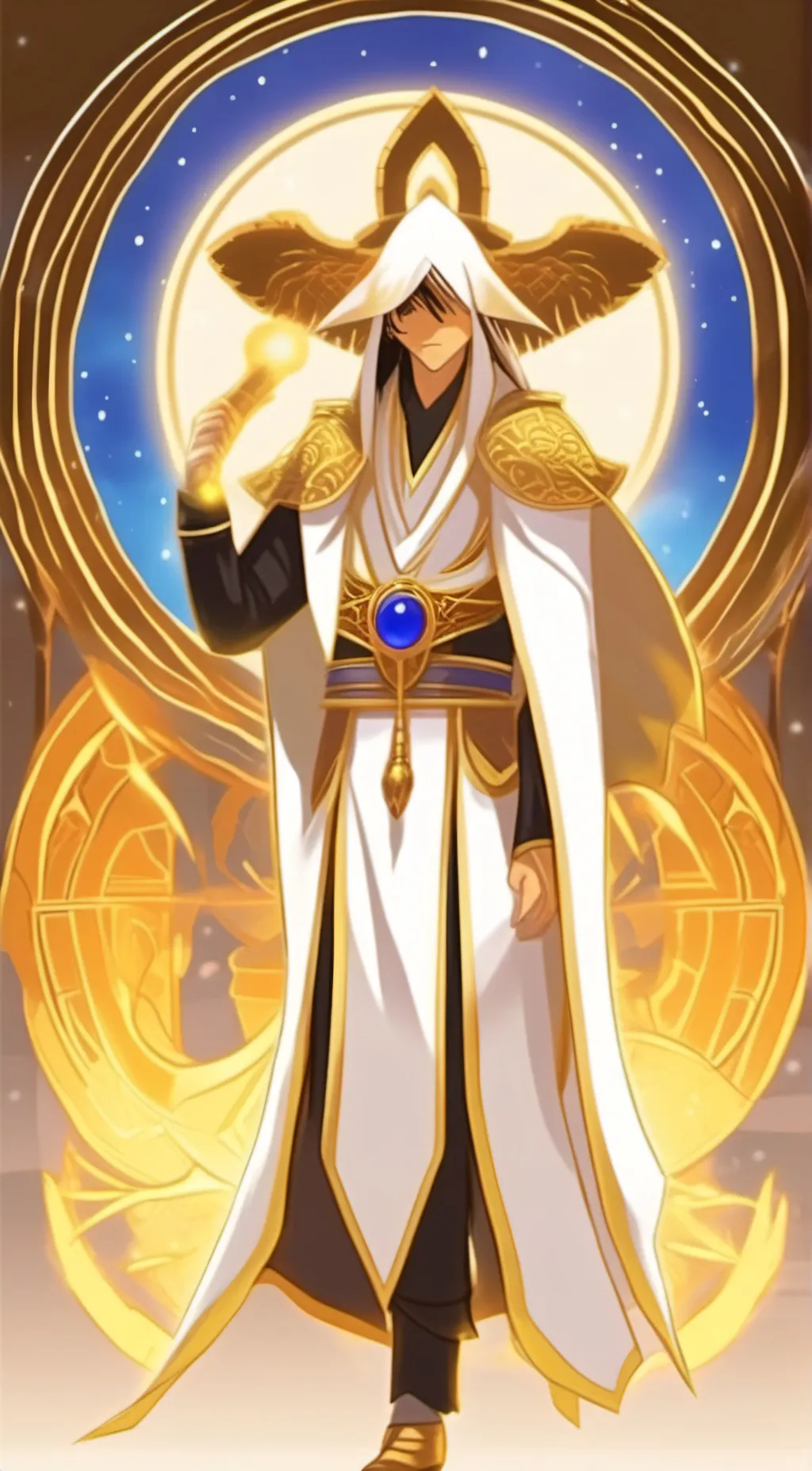 ai character: Morax/ Rex Lapis  background
