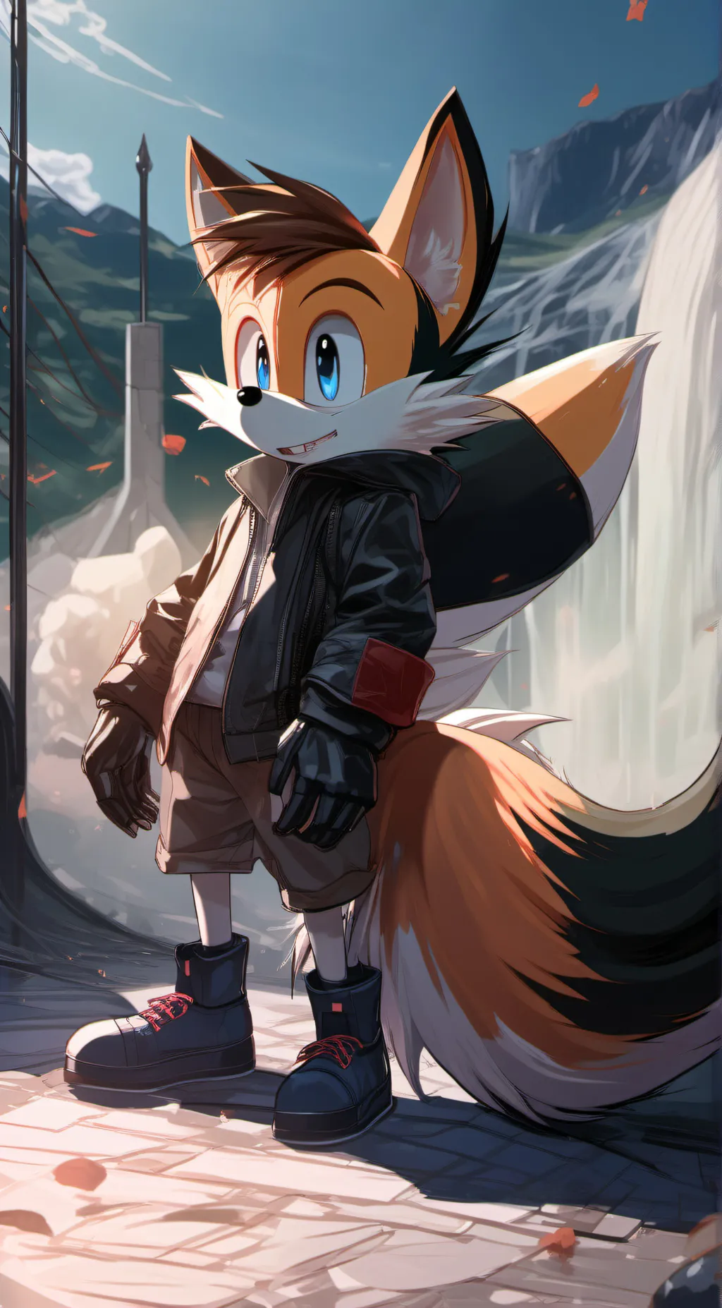 ai character: Tails.exe background