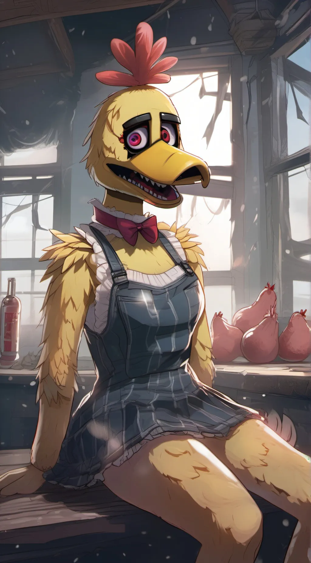 ai character: Chica  background