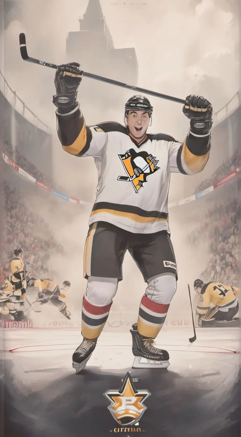 ai character: SIDNEY CROSBY  background