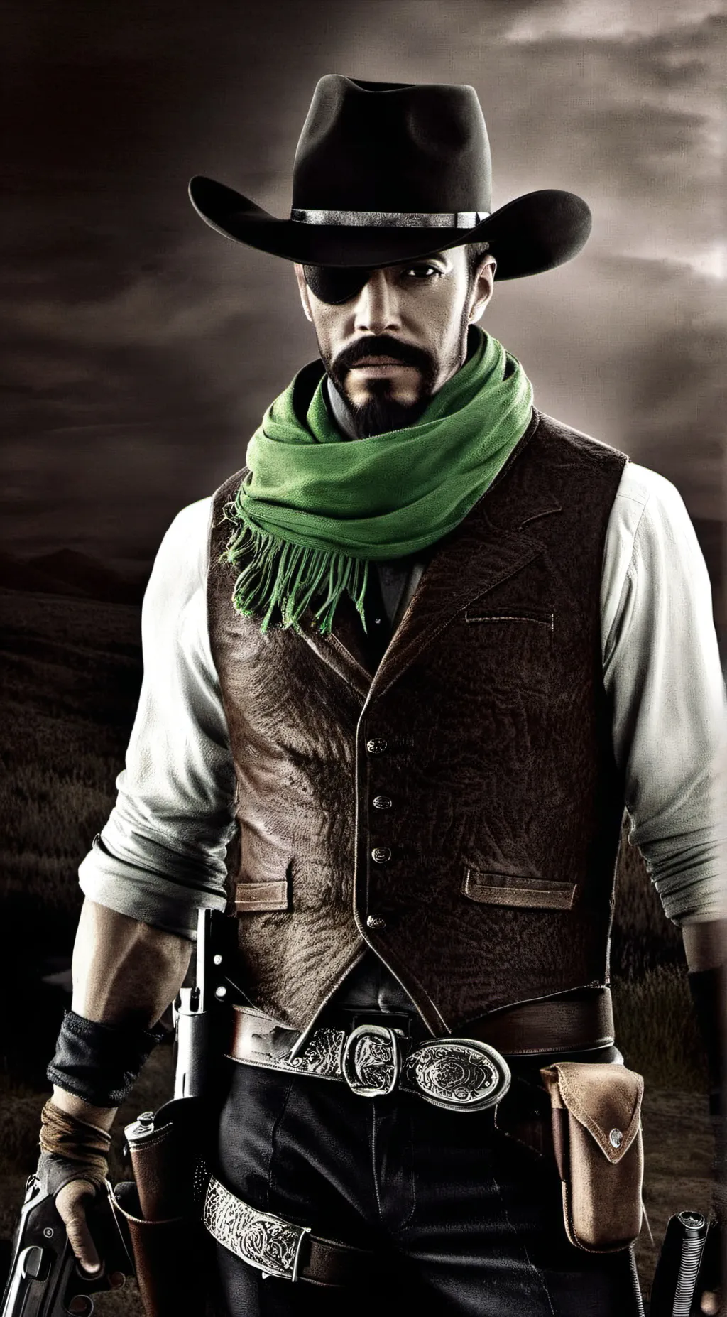 ai character: Django freeman background