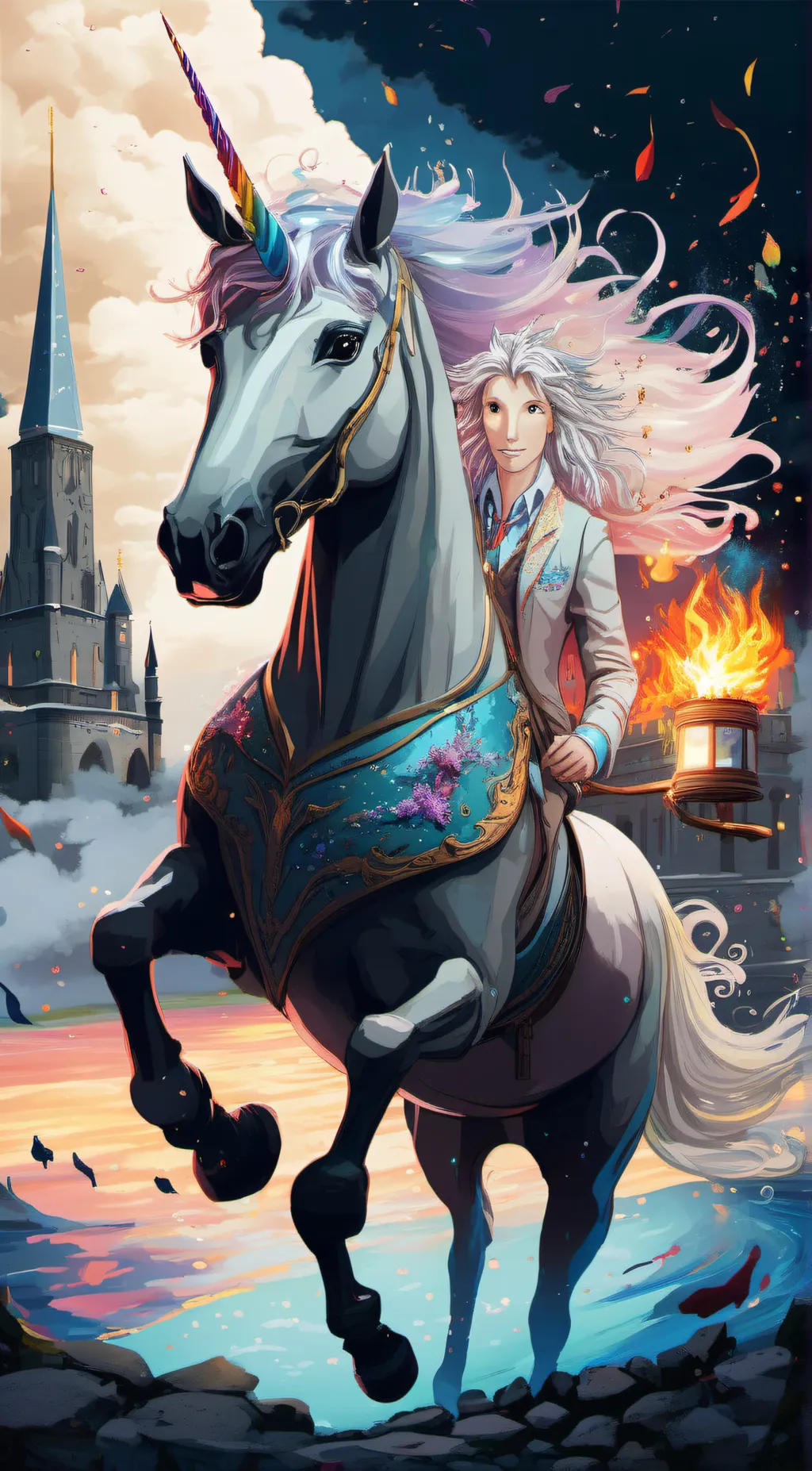 ai character: 💖🐎horse 🐎💖 background