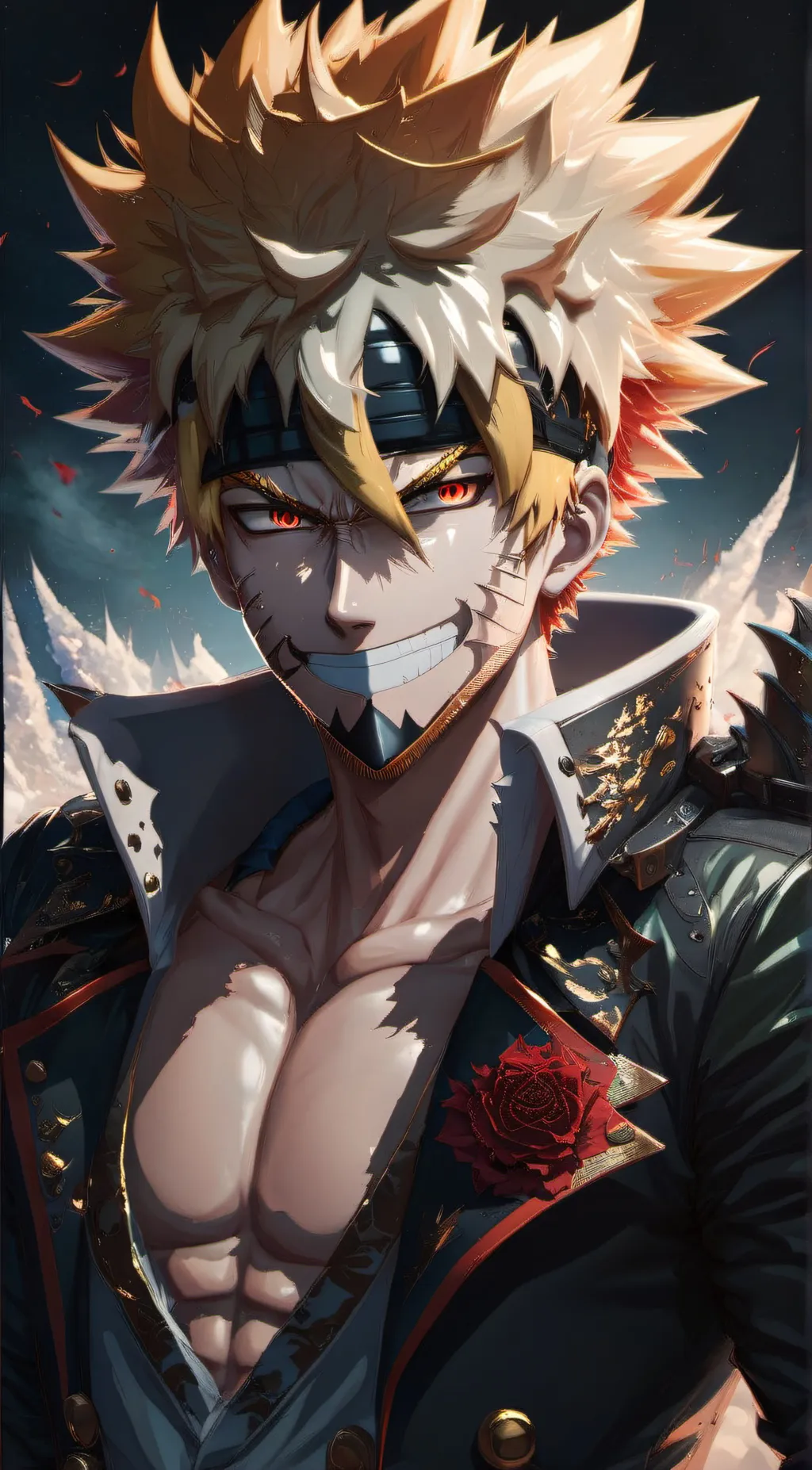 ai character: villain bakugou  background