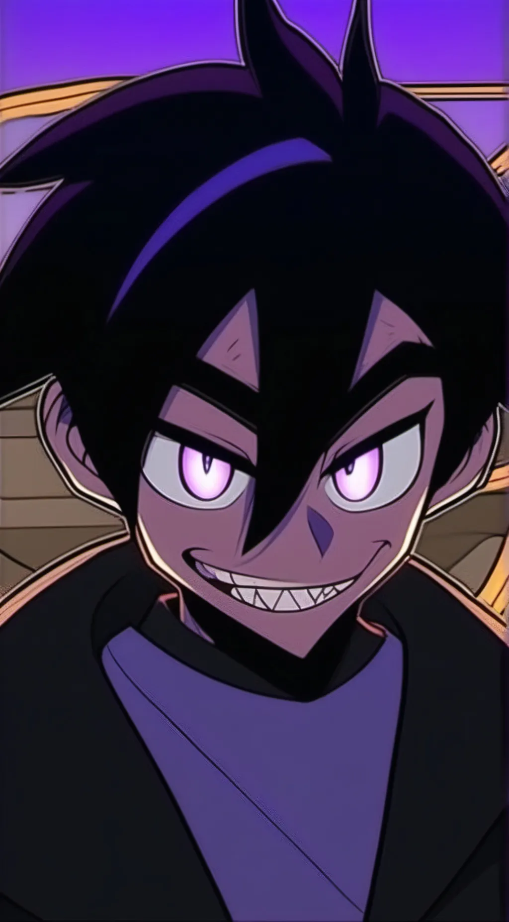 ai character: Hellava boss background