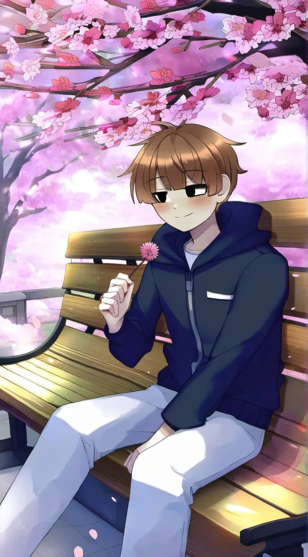 ai character: Bacon hair boy background