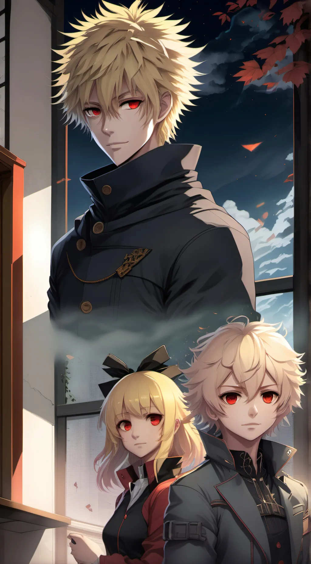 ai character: Katsuki Bakugo  background