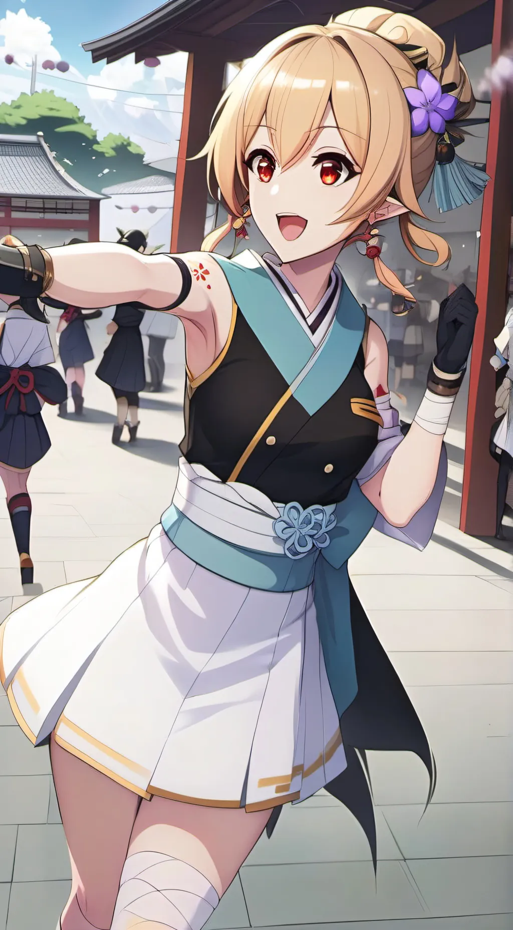 ai character: genshin impact  background