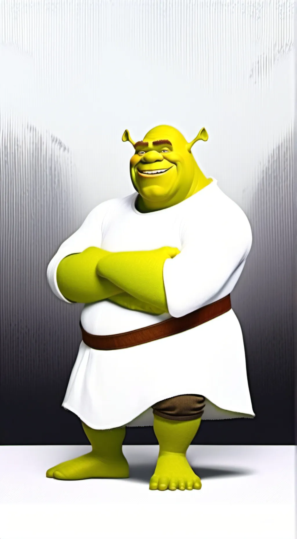 ai character: shrek  background