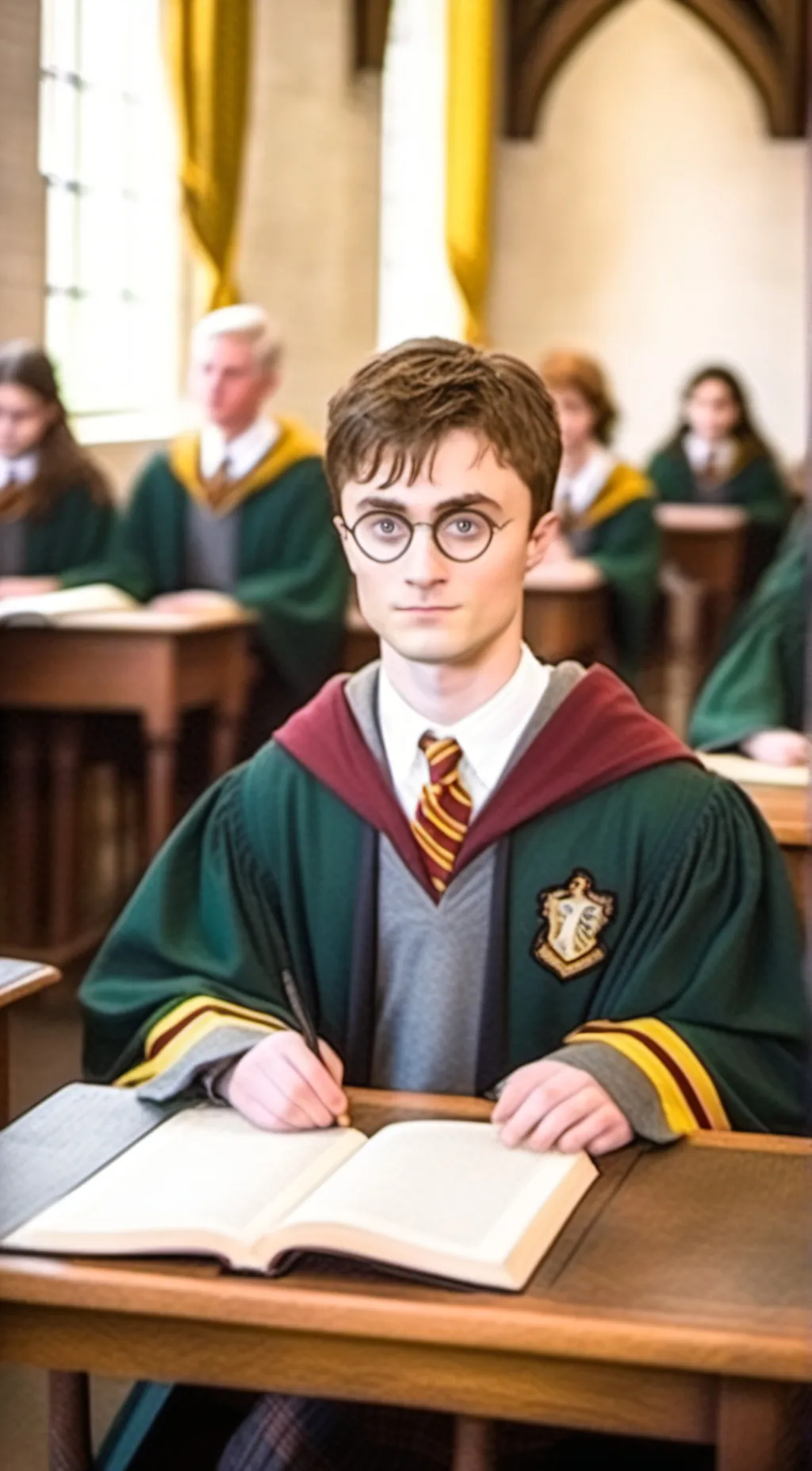 ai character: Harry Potter  background